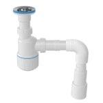 Сифон для раковины Zegor Z-PRO 3006. 1 1/4х40 со смещением с металлической решеткой