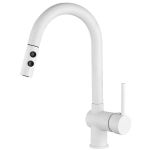 Смеситель для кухни GROSS AQUA 3140609MW Extra Белый с вытяжным изливом