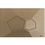 Кнопка механическая двойная OLI 890371 VORONOI матовый золотой, пластик