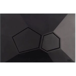 Кнопка механическая двойная OLI 890364 VORONOI матовый черный, пластик