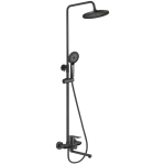 Душевая стойка Fmark FS8845-25H со смесителем, лейкой и тропическим душем, черный (6)