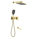 Встроенная душевая система Fmark FS8750-3C матовое золото (6)