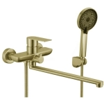 Смеситель для ванны Fmark FS8824C матовое золото (6)