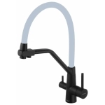 Смеситель для кухонной мойки Fmark FS0662-H04 под фильтр питьевой воды, с гибким изливом, черный под