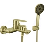 Смеситель для ванны Fmark FS8803C матовое золото (6)
