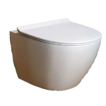 Унитаз подвесной безободковый торнадо Watersense Milana Pro Vortex W00159 49х31х36 см микролифт, дюропласт