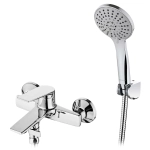 Смеситель для ванны GROSS AQUA Техно (Nero) 2225745C с коротким изливом